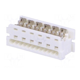 Plug | wire-board | female | PIN: 12 | 1.27mm | IDC | for ribbon cable