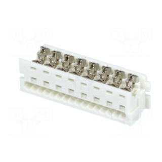 Plug | wire-board | female | PIN: 16 | 1.27mm | IDC | for ribbon cable