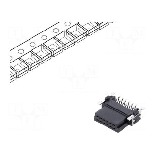 Connector: PCB to PCB | female | PIN: 12 | 1.27mm | -55÷125°C | UL94V-0