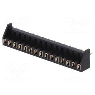 Connector: PCB to PCB | female | PIN: 15 | 2.54mm | MDF7 | tinned | THT