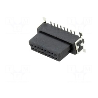 Connector: PCB to PCB | female | PIN: 16 | 1.27mm | -55÷125°C | UL94V-0