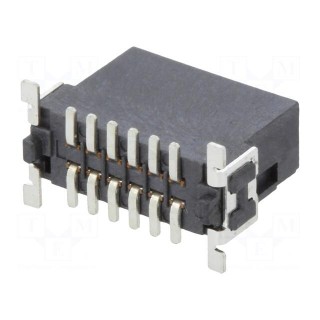 Connector: PCB to PCB | male | PIN: 12 | 1.27mm | -55÷125°C | UL94V-0