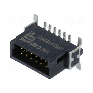 Connector: PCB to PCB | male | PIN: 12 | 1.27mm | Series: har-flex | 2.3A