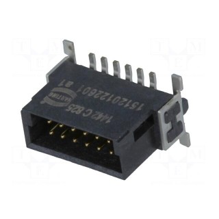 Connector: PCB-cable/PCB | male | PIN: 12 | 1.27mm | har-flex® | 2.3A