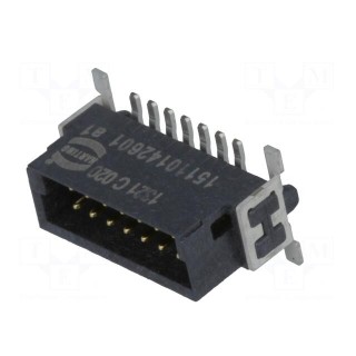 Connector: PCB to PCB | male | PIN: 14 | 1.27mm | Series: har-flex | 2.3A