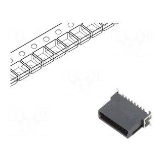 Connector: PCB to PCB | male | PIN: 16 | 1.27mm | -55÷125°C | UL94V-0
