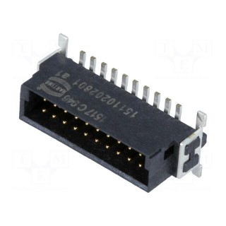 Connector: PCB to PCB | male | PIN: 20 | 1.27mm | Series: har-flex | 2.3A