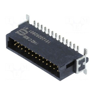 Connector: PCB to PCB | male | PIN: 26 | 1.27mm | Series: har-flex | 2.3A