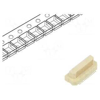 Connector: PCB to PCB | male | PIN: 30 | 0.5mm | Archer .5 | SMT | on PCBs
