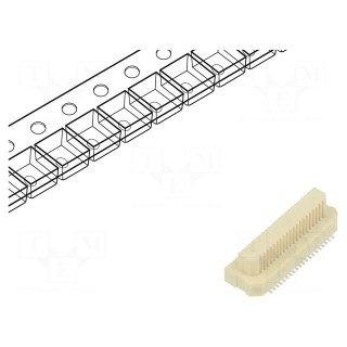 Connector: PCB to PCB | male | PIN: 40 | 0.5mm | Archer .5 | SMT | on PCBs