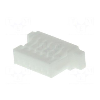 Plug | wire-board | female | 1mm | PIN: 6 | w/o contacts | for cable | 50V