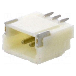 Socket | wire-board | male | 1mm | PIN: 3 | SMT | 50V | 1A | tinned | 20mΩ