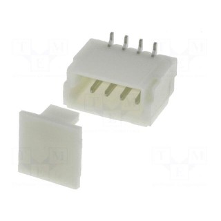 Socket | wire-board | male | 1mm | PIN: 4 | SMT | 50V | 1A | tinned | 20mΩ