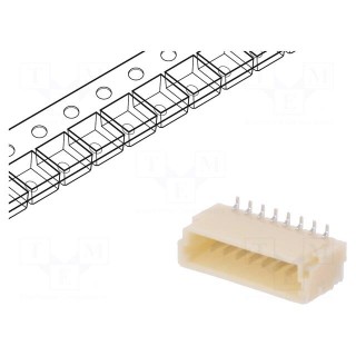 Socket | wire-board | male | SH,SR | 1mm | PIN: 8 | SMT | 50V | 1A | -25÷85°C