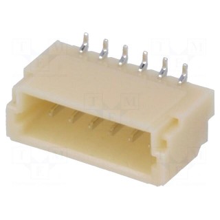 Socket | wire-board | male | SH,SR | 1mm | PIN: 6 | SMT | 50V | 1A | -25÷85°C