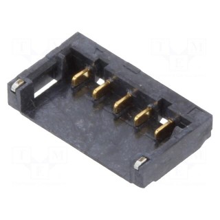 Socket | wire-board | male | 1.2mm | PIN: 5 | SMT | on PCBs | -25÷85°C | 50V