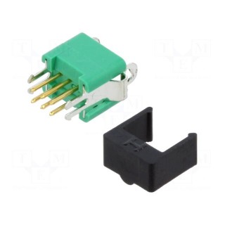 Socket | PCB-cable/PCB | female | Gecko | 1.25mm | PIN: 6 | THT | on PCBs