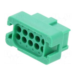 Plug | wire-wire/PCB | female | Gecko | 1.25mm | PIN: 10 | w/o contacts