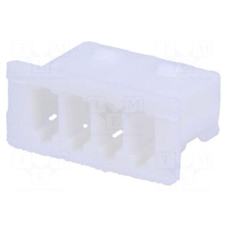 Plug | wire-board | female | 1.25mm | PIN: 4 | w/o contacts | for cable