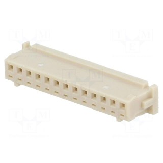 Plug | wire-board | female | DF13 | 1.25mm | PIN: 13 | w/o contacts