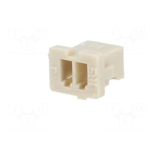 Plug | wire-board | female | DF13 | 1.25mm | PIN: 2 | w/o contacts