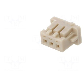 Plug | wire-board | female | DF13 | 1.25mm | PIN: 3 | w/o contacts