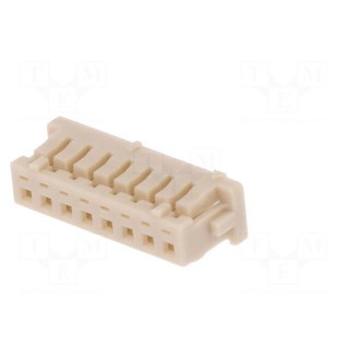 Plug | wire-board | female | DF13 | 1.25mm | PIN: 8 | w/o contacts