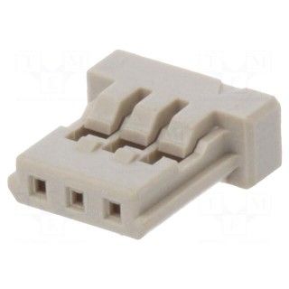 Plug | wire-board | female | DF14 | 1.25mm | PIN: 3 | w/o contacts