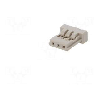 Plug | wire-board | female | DF14 | 1.25mm | PIN: 3 | w/o contacts