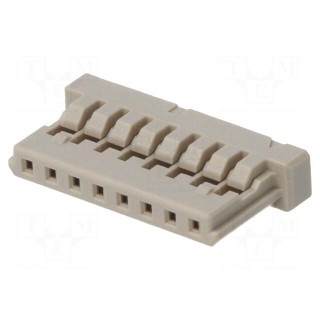 Plug | wire-board | female | DF14 | 1.25mm | PIN: 8 | w/o contacts