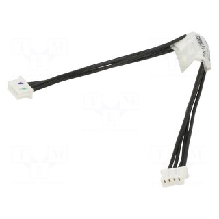 Ribbon cable with connectors | 0.1m | with leads | PIN: 4 | 125V | 1A