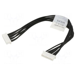 Ribbon cable with connectors | 0.1m | with leads | PIN: 8 | 125V | 1A