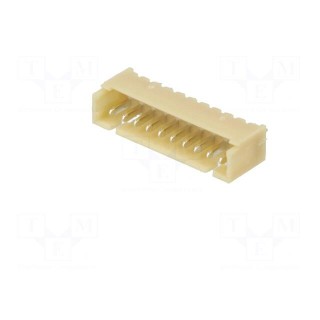 Socket | wire-board | male | 1.25mm | PIN: 10 | THT | 125V | 1A | tinned
