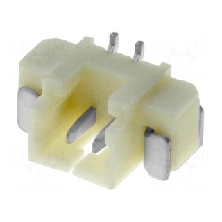 Socket | wire-board | male | 1.25mm | PIN: 2 | SMT | 125V | 1A | tinned