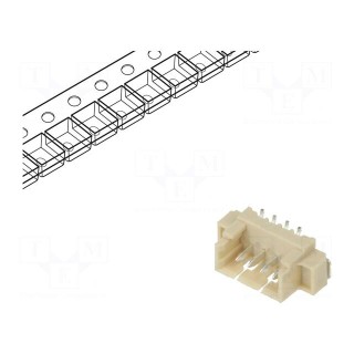 Socket | wire-board | male | 1.25mm | PIN: 4 | SMT | 250V | 1A | tinned