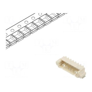 Socket | wire-board | male | 1.25mm | PIN: 7 | SMT | 125V | 1A | tinned