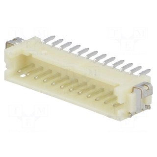 Socket | wire-board | male | DF13 | 1.25mm | PIN: 12 | SMT | on PCBs | tinned