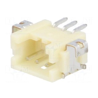 Socket | wire-board | male | DF13 | 1.25mm | PIN: 3 | SMT | on PCBs | tinned