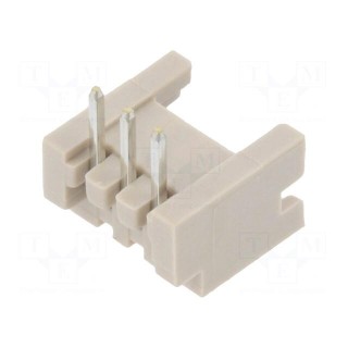 Socket | wire-board | male | DF13 | 1.25mm | PIN: 3 | THT | on PCBs | tinned