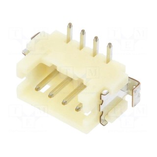 Socket | wire-board | male | DF13 | 1.25mm | PIN: 4 | SMT | on PCBs | tinned