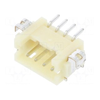 Socket | wire-board | male | DF13 | 1.25mm | PIN: 4 | SMT | on PCBs | tinned