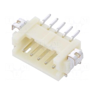 Socket | wire-board | male | DF13 | 1.25mm | PIN: 5 | SMT | on PCBs | tinned