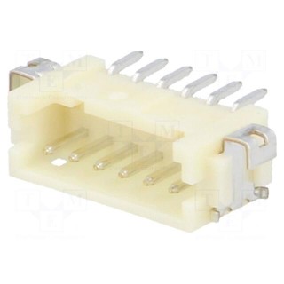 Socket | wire-board | male | DF13 | 1.25mm | PIN: 6 | SMT | on PCBs | tinned