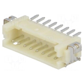 Socket | wire-board | male | DF13 | 1.25mm | PIN: 8 | SMT | on PCBs | tinned