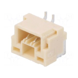 Socket | wire-board | male | GH | 1.25mm | PIN: 2 | SMT | 50V | 1A | vertical