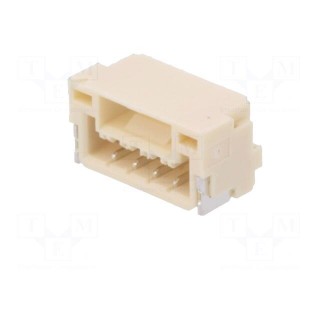 Socket | wire-board | male | GH | 1.25mm | PIN: 4 | SMT | 50V | 1A | horizontal