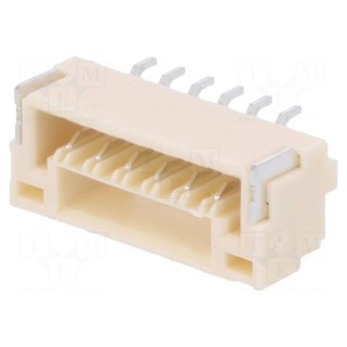 Socket | wire-board | male | GH | 1.25mm | PIN: 6 | SMT | 50V | 1A | horizontal