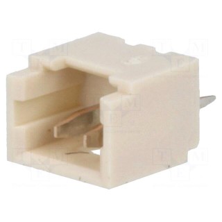 Socket | wire-board | male | PicoBlade | 1.25mm | PIN: 2 | THT | 1A | tinned