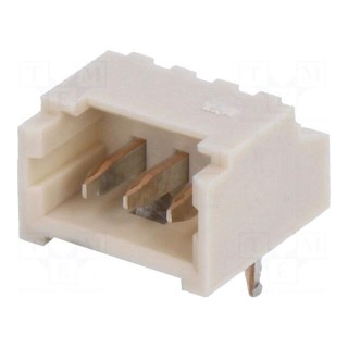 Socket | wire-board | male | PicoBlade™ | 1.25mm | PIN: 3 | THT | 1A | tinned