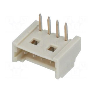 Socket | wire-board | male | PicoBlade™ | 1.25mm | PIN: 4 | THT | 1A | tinned